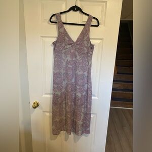 Jones New York Lilac Paisley Dress Size Large